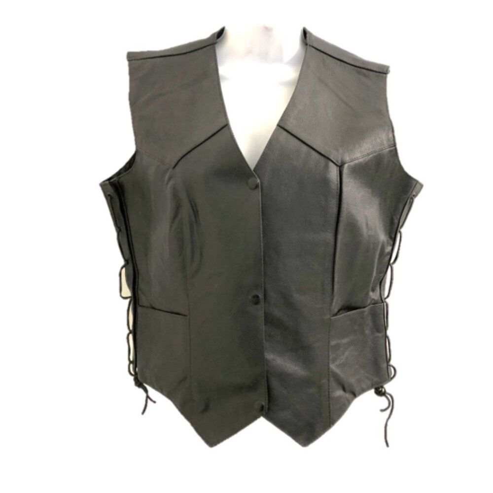 Allstate Leather Women's Classic Split 3XL Side Laced Cowhide Vest AL2331